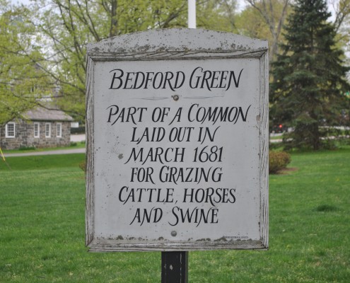 Bedford Green. Part of a common for grazing cattle, horses, and swine