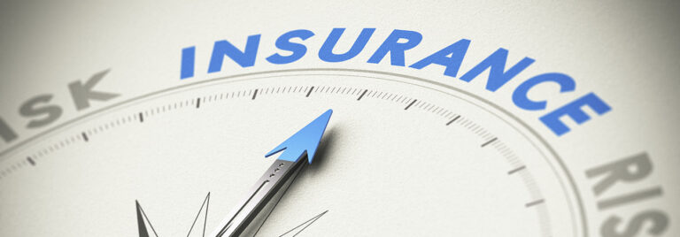 Arrow pointing to the word insurance on a scale